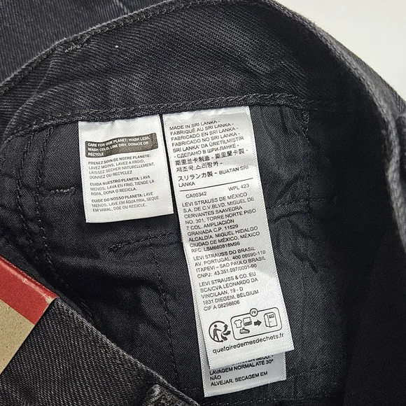 Levi's '94 Baggy Wide Leg Black Jeans 26 - Picture 9 of 12